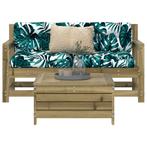 vidaXL 3-delige Loungeset geïmpregneerd grenenhout, Verzenden, Nieuw, Loungeset