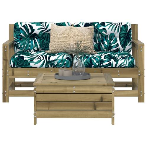vidaXL 3-delige Loungeset geïmpregneerd grenenhout, Tuin en Terras, Tuinsets en Loungesets, Loungeset, Nieuw, Verzenden