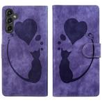 BoekCover Hoes Etui voor Samsung Galaxy A56 - A36 - Hart Kat, Verzenden, Nieuw, Hoesje of Tasje