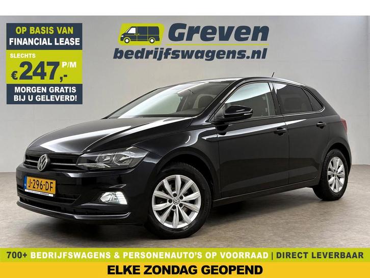 Volkswagen Polo 1.0 TSI Highline AUT LED Carplay Clima PDC, Auto's, Volkswagen, Te koop, Automaat, Financial lease, Benzine, Zwart