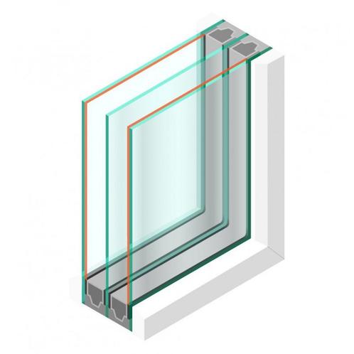 Spoedglas Triple glas HR+++ - #4mm - sp - Etsglas/Satijnglas, Doe-het-zelf en Verbouw, Glas en Ramen, Ophalen of Verzenden