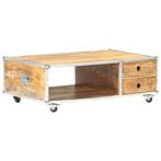 vidaXL Salontafel 89x59x33 cm massief ruw mangohout, Huis en Inrichting, Tafels | Salontafels, 50 tot 100 cm, Verzenden, Nieuw