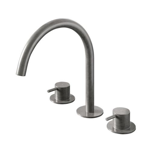 Wastafelmengkraan Hotbath Cobber 3 gats 2-hendel Gebogen, Doe-het-zelf en Verbouw, Sanitair, Kraan, Nieuw, Ophalen of Verzenden