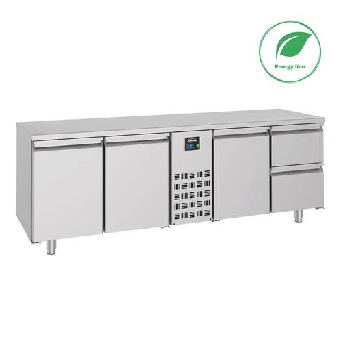 Koelwerkbank | 632L | 3 Deuren + 2 Laden | -2°c/+8°c | 2270x, Witgoed en Apparatuur, Koelkasten en IJskasten, Ophalen of Verzenden