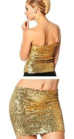 Top/Rok Pailletten Goud, Ophalen of Verzenden, Nieuw