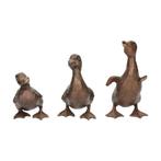 Beeldje - Charming Trio of Bronze Ducks (3) - Brons, Antiek en Kunst