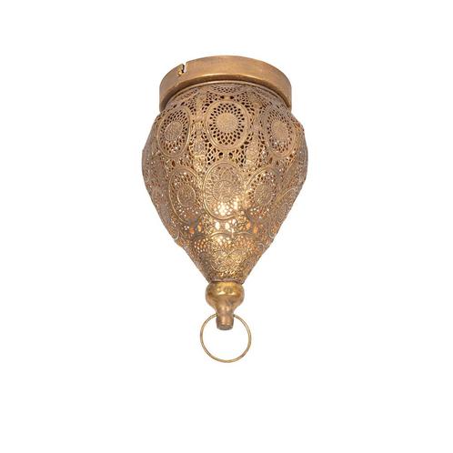 Oosterse plafondlamp goud 19 cm - Mowgli, Huis en Inrichting, Lampen | Plafondlampen, Nieuw, Overige materialen