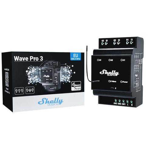Shelly Qubino Wave Pro 3 - module met 3 schakelingangen...., Doe-het-zelf en Verbouw, Elektra en Kabels