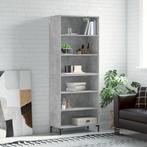 vidaXL buffetkast 69,5x32,5x180 cm bewerkt hout betongrijs, Huis en Inrichting, Kasten | Buffetkasten, Verzenden, Nieuw, 50 tot 100 cm