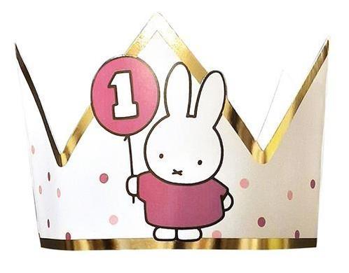 Kroontje Nijntje 1 jaar Roze/Goud, Kleding | Dames, Carnavalskleding en Feestkleding, Nieuw, Ophalen of Verzenden