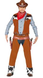 Cowboy Kostuum Bruin, Kleding | Heren, Carnavalskleding en Feestkleding, Verzenden, Nieuw