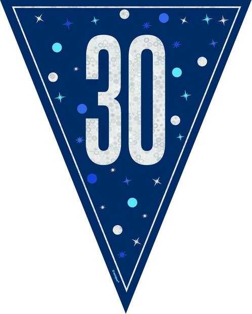 30 Jaar Slinger Blauw 2,5m, Hobby en Vrije tijd, Feestartikelen, Nieuw, Verzenden