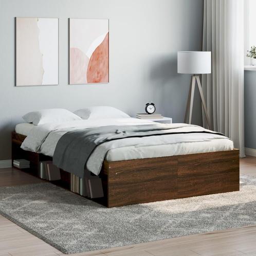 vidaXL Bedframe bruin eikenkleur 120x190 cm, Huis en Inrichting, Slaapkamer | Bedden, 120 cm, 190 cm of minder, Bruin, Twijfelaar