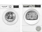 Bosch Wasmachine + Bosch Droger, 8 tot 10 kg, Nieuw, 1200 tot 1600 toeren, Voorlader
