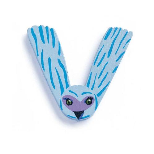 Djeco letter V - Animals letter van €2,50 voor €1,75, Kinderen en Baby's, Kinderkamer | Inrichting en Decoratie