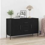 vidaXL Dressoir met lade Zwart eiken 100 x 36 x 60 cm, Verzenden, Nieuw, Overige houtsoorten, 100 tot 150 cm