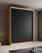 Kledingkast zwart eiken - 150x62x200 Kleerkast schuifdeuren, Nieuw, 150 tot 200 cm, Modern, 50 tot 75 cm