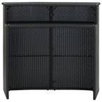 Tuinbartafel 120x55x110 cm poly rattan zwart (Tafels), Nieuw, Verzenden