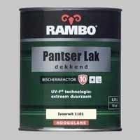 Rambo Pantserlak Dekkend Ivoorwit 1101 BF 10 Zijdelans - 5 L, Doe-het-zelf en Verbouw, Verf, Beits en Lak, Nieuw, Verzenden