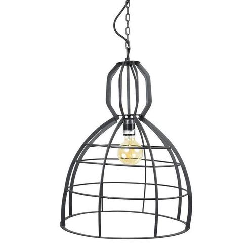 Industriële hanglamp Lewis, Zwart, Huis en Inrichting, Lampen | Hanglampen, Nieuw, Metaal, 75 cm of meer, Ophalen of Verzenden