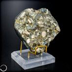 Zeldzame natuurlijke gouden kubus kristalpyriet Hart-