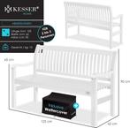 Houten Tuinbank - Weerbestendig - Zitbank - Wit - KESSER®, Tuin en Terras, Verzenden, Zo goed als nieuw