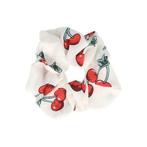 Scrunchie Haarelastiek Kersen Print 11cm Rood Wit, Verzenden, Nieuw