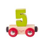 BigJigs Rail Name Number 5 , Cijfer van €2,99 voor €1,79, Kinderen en Baby's, Speelgoed | Speelgoedvoertuigen, Nieuw