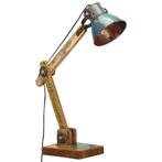 Bureaulamp industrieel rond E27 23x18x95 cm meerkleurig