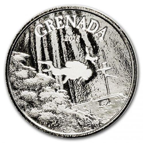 EC8 - Grenada Diving Paradise 1 oz 2018 (25.000 oplage), Postzegels en Munten, Munten | Amerika, Midden-Amerika, Losse munt, Zilver