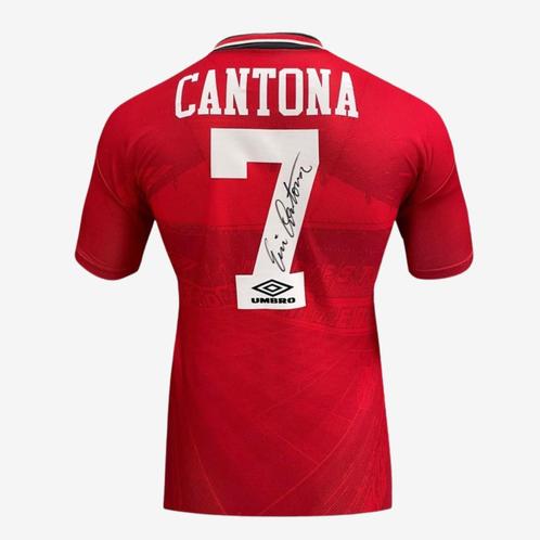 Eric Cantona Signed Manchester United 1996 Home Football, Verzamelen, Sportartikelen en Voetbal, Ophalen of Verzenden