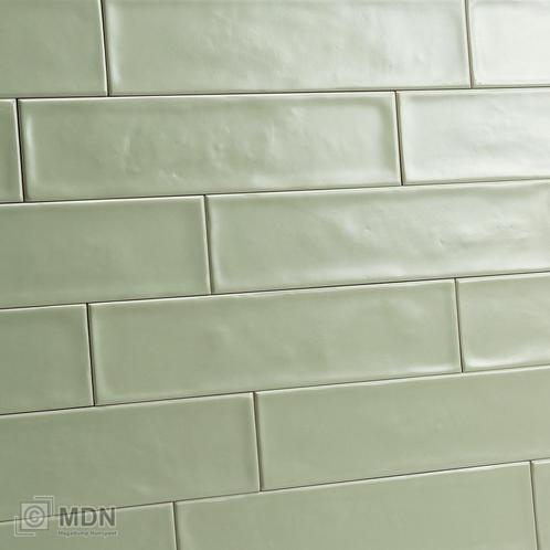 Handvorm tegels jade 7,5 x 30 cm mat groen, Doe-het-zelf en Verbouw, Tegels, Nieuw, Verzenden