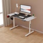 Bureau Pomona op wielen zit sta elektrisch verstelbaar wit e, Huis en Inrichting, Bureaus, Verzenden, Nieuw