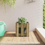 vidaXL Plantenbak met hekontwerp 30x30x30 cm geïmpregneerd, Verzenden, Minder dan 60 cm, Nieuw, Hout