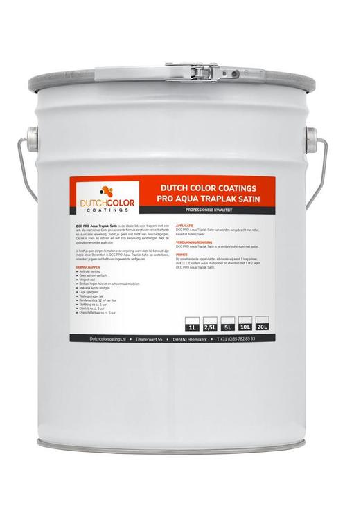 DCC PRO Aqua Traplak Satin RAL 9005 | Gitzwart 1L, Doe-het-zelf en Verbouw, Verf, Beits en Lak, Lak, Zwart, Nieuw, Minder dan 5 liter