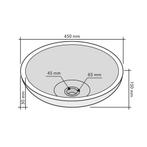 Waskom Imso Lavabo Rotondo Nero Grezzo Marmer 45x15cm, Ophalen of Verzenden, Nieuw