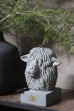 Brynxz stenen Sheep head statue Grey vintage 23 cm, Ophalen of Verzenden, Nieuw