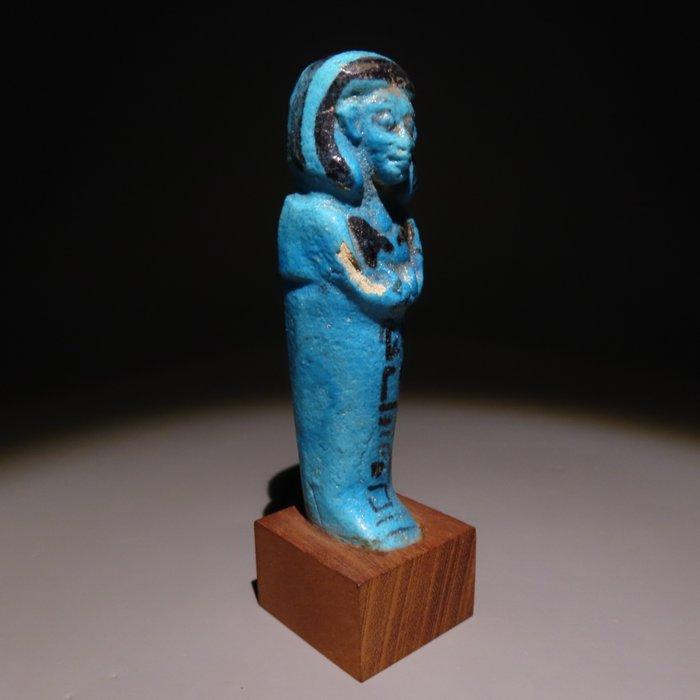 Oud-Egyptisch Faience Ushebbti voor Amenemope. Derde, Verzamelen, Mineralen en Fossielen
