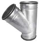 T-stuk 45º met afdichtingsrubber Ø 150mm - Ø 150mm - Ø 150mm, Verzenden, Nieuw