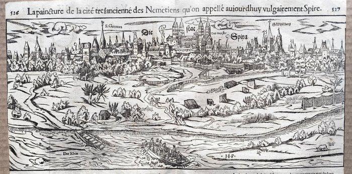 Duitsland - Spira; Sebastian Munster, 1556 - La paincture de, Boeken, Atlassen en Landkaarten