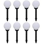vidaXL Tuinpadlampen 8 st met grondpin LED 15 cm, Verzenden, Nieuw