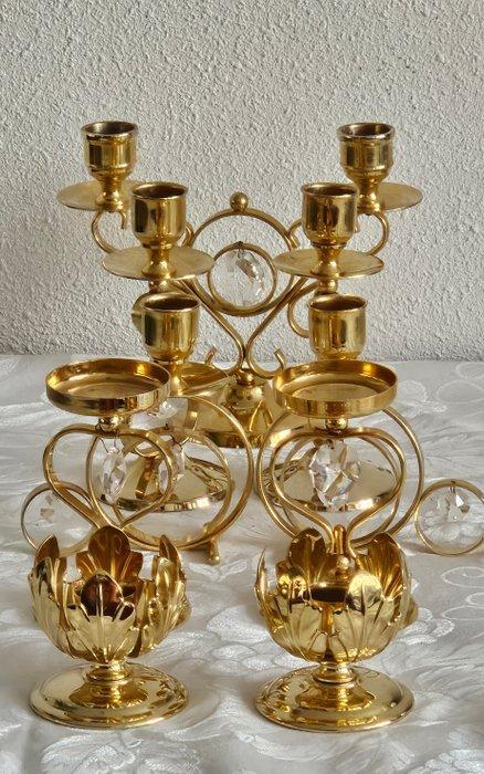 Taperstick (kleine blaker met een dunne pijp) (9) - Messing, Antiek en Kunst, Curiosa en Brocante