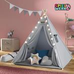 Tipi Speeltent Grijs 160x120x120cm (Speelhuizen, Speelgoed), Kinderen en Baby's, Speelgoed | Speeltenten, Verzenden, Nieuw