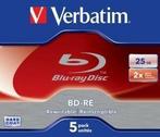 Verbatim BD-RE 25 GB 2x Speed In Jewelcase 5 Stuks, Verzenden, Nieuw