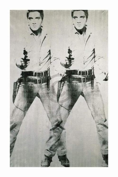 Kunstdruk Andy Warhol - Elvis 1963 Double 60x90cm, Huis en Inrichting, Woonaccessoires | Schilderijen, Tekeningen en Foto's, Nieuw