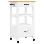 Keukentrolley Grenen 48x40x90 - Retourdeal - 40% Korting!, Ophalen of Verzenden, Nieuw