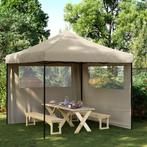 Partytent inklapbaar pop-up met 2 zijwanden taupe (Overige), Verzenden, Nieuw