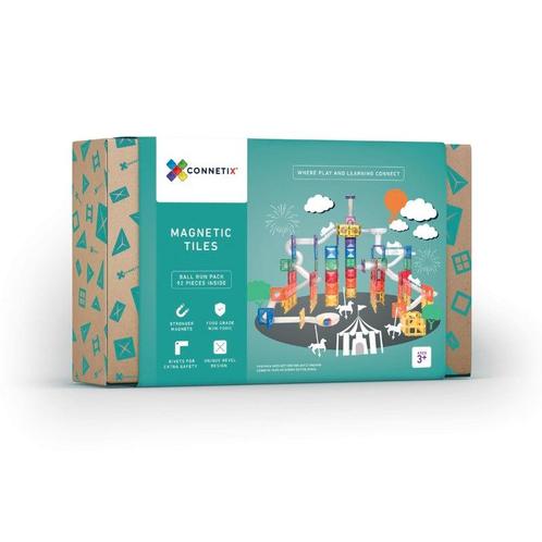 Connetix - Ball Run Pack knikkerbaan 92 stuks - magnetisch, Kinderen en Baby's, Speelgoed | Overig