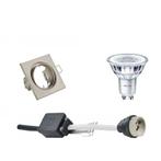 Voordeelset: LED Spot Set - GU10 Fitting - Inbouw Vierkant -, Nieuw, Plafondspot of Wandspot, Led, Ophalen of Verzenden