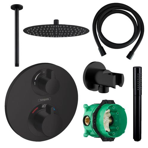 Hansgrohe Ecostat Regendoucheset Inbouw Plafonduitloop met, Doe-het-zelf en Verbouw, Sanitair, Kraan, Nieuw, Ophalen of Verzenden